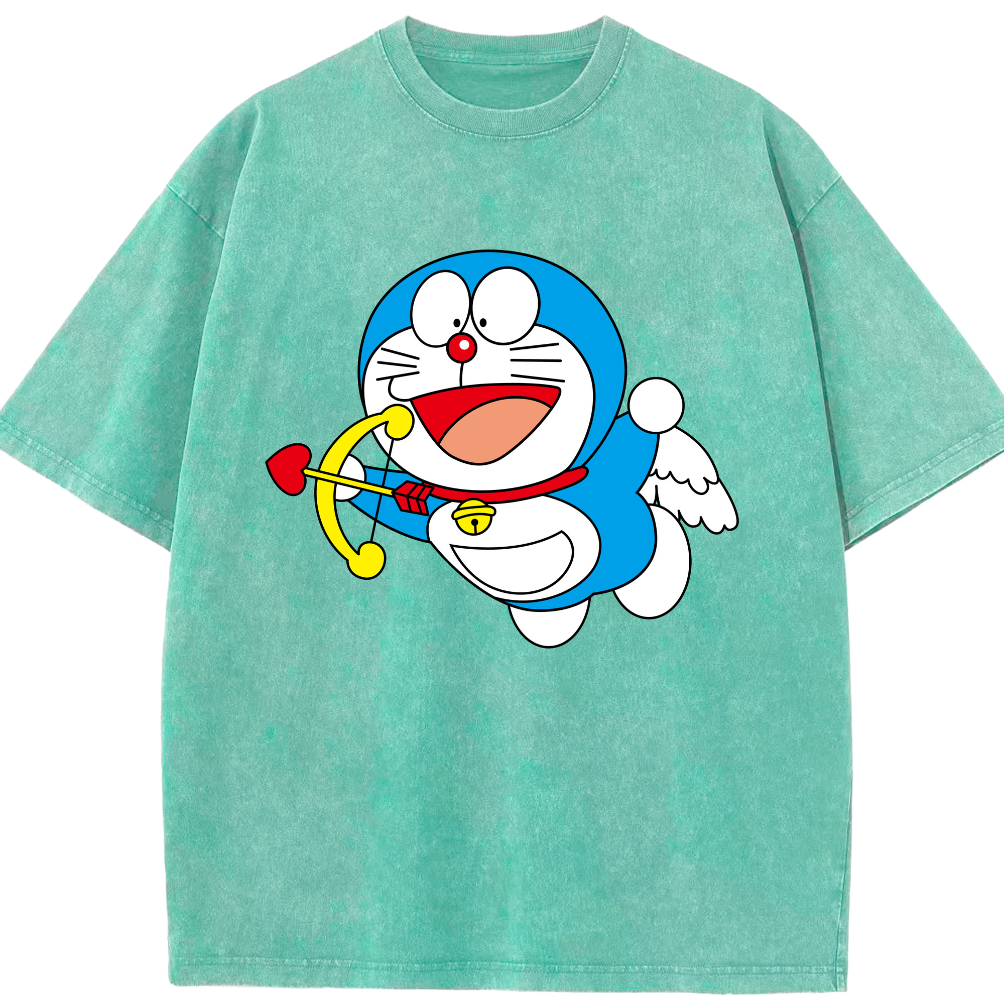 （画像用） ドラえもん Doraemon 綿100% ヴィンテージ風 半袖Tシャツ（フロントプリント）